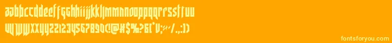 deathsheadcond Font – Yellow Fonts on Orange Background