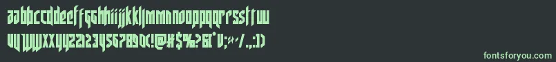 deathsheadcond Font – Green Fonts on Black Background