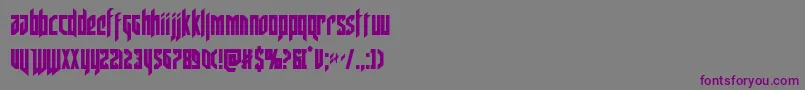 deathsheadcond Font – Purple Fonts on Gray Background