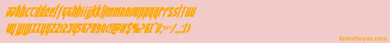 deathsheadcondital Font – Orange Fonts on Pink Background