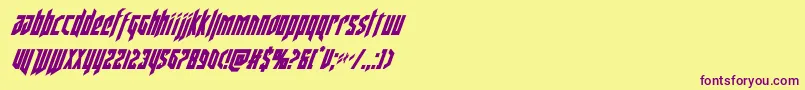 deathsheadcondital Font – Purple Fonts on Yellow Background