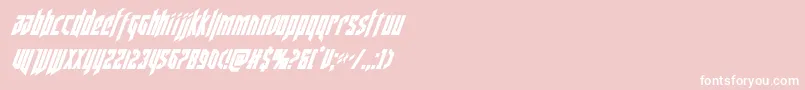 deathsheadcondital-Schriftart – Weiße Schriften auf rosa Hintergrund