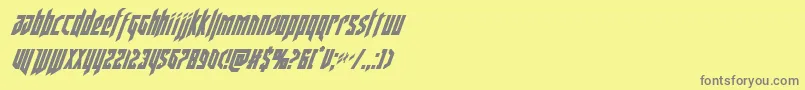 deathsheadcondital Font – Gray Fonts on Yellow Background