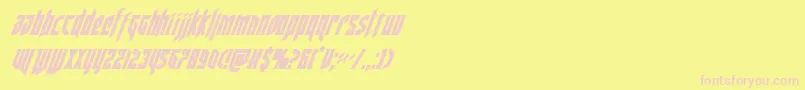 deathsheadcondital Font – Pink Fonts on Yellow Background