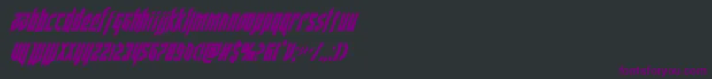 deathsheadcondital Font – Purple Fonts on Black Background