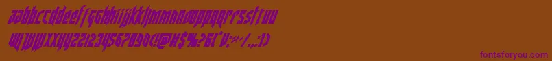 deathsheadcondital Font – Purple Fonts on Brown Background