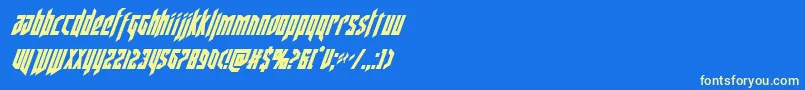 deathsheadcondital Font – Yellow Fonts on Blue Background