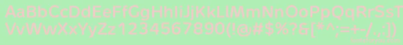 MetronLightProBold Font – Pink Fonts on Green Background