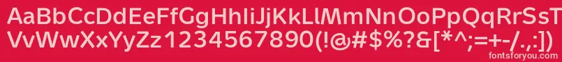 Police MetronLightProBold – polices roses sur fond rouge
