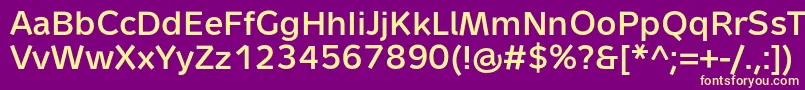 MetronLightProBold Font – Yellow Fonts on Purple Background