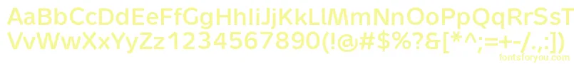 MetronLightProBold Font – Yellow Fonts on White Background