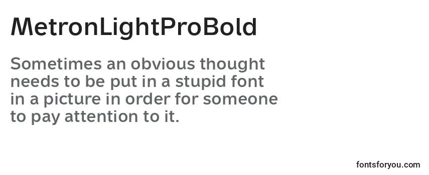 MetronLightProBold-fontti