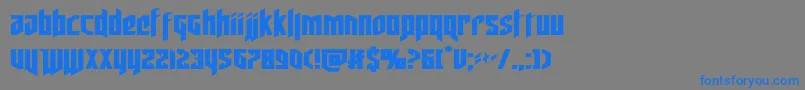 deathsheadexpand Font – Blue Fonts on Gray Background