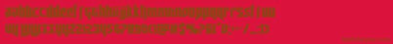 フォントdeathsheadexpand – 赤い背景に茶色の文字