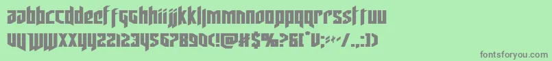 deathsheadexpand Font – Gray Fonts on Green Background