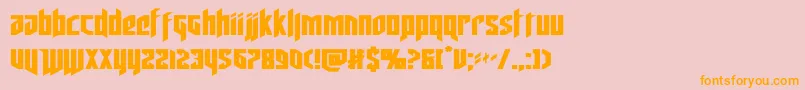 deathsheadexpand Font – Orange Fonts on Pink Background