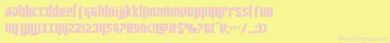 deathsheadexpand Font – Pink Fonts on Yellow Background