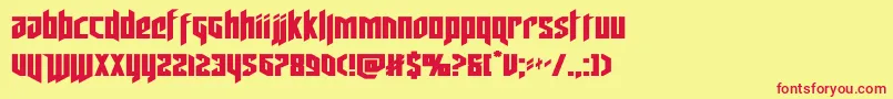 deathsheadexpand Font – Red Fonts on Yellow Background