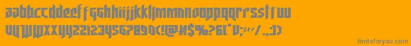 deathsheadexpand Font – Gray Fonts on Orange Background