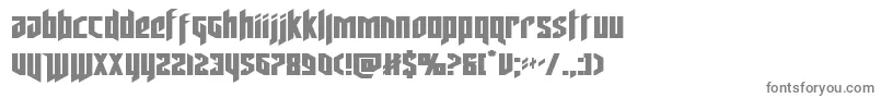 フォントdeathsheadexpand – 白い背景に灰色の文字