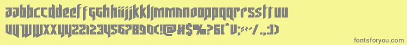deathsheadexpand Font – Gray Fonts on Yellow Background
