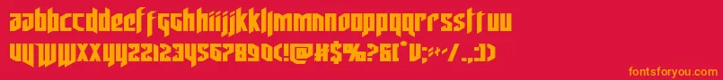 deathsheadexpand Font – Orange Fonts on Red Background