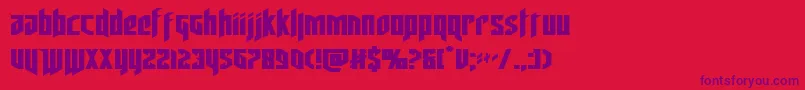 deathsheadexpand Font – Purple Fonts on Red Background