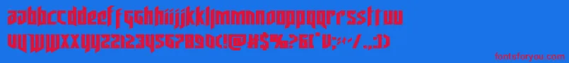 deathsheadexpand Font – Red Fonts on Blue Background