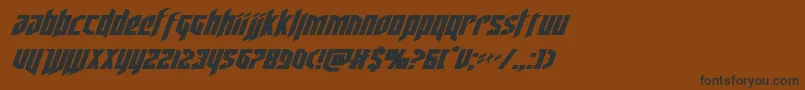 deathsheadexpandital Font – Black Fonts on Brown Background