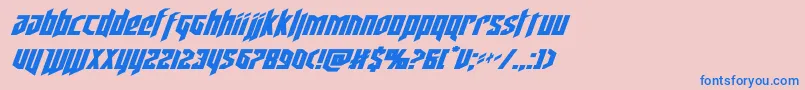 deathsheadexpandital Font – Blue Fonts on Pink Background