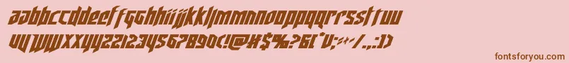 deathsheadexpandital Font – Brown Fonts on Pink Background