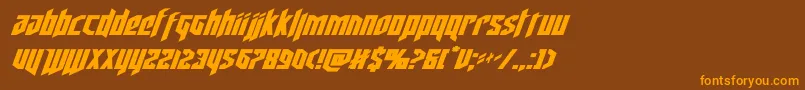 deathsheadexpandital Font – Orange Fonts on Brown Background