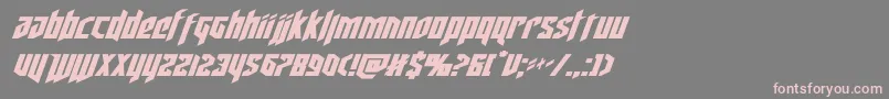 deathsheadexpandital Font – Pink Fonts on Gray Background