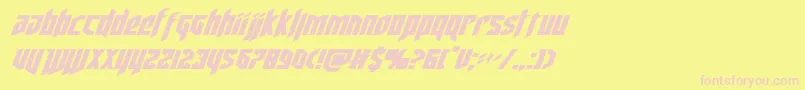 deathsheadexpandital Font – Pink Fonts on Yellow Background