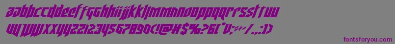 deathsheadexpandital Font – Purple Fonts on Gray Background