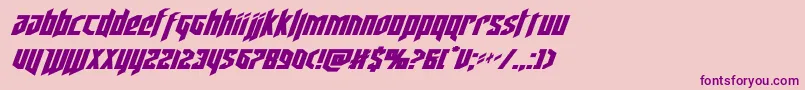 deathsheadexpandital Font – Purple Fonts on Pink Background