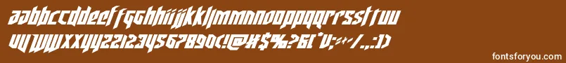 deathsheadexpandital Font – White Fonts on Brown Background