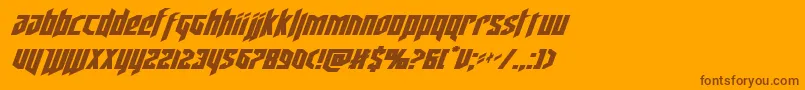 deathsheadexpandital Font – Brown Fonts on Orange Background