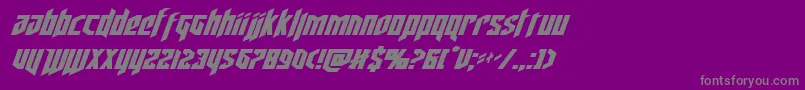 deathsheadexpandital Font – Gray Fonts on Purple Background