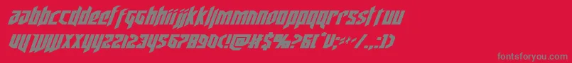 deathsheadexpandital Font – Gray Fonts on Red Background