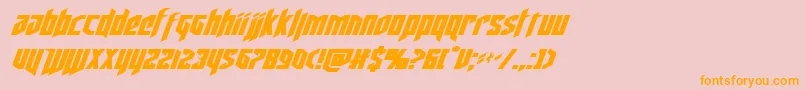 deathsheadexpandital Font – Orange Fonts on Pink Background