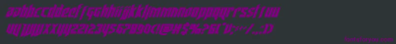 Weitere Informationen zur deathsheadexpandital-Schriftart deathsheadexpandital-Schriftart – Violette Schriften auf schwarzem Hintergrund