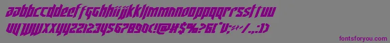 deathsheadexpandital Font – Purple Fonts on Gray Background