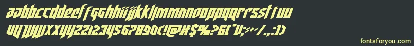 deathsheadexpandital Font – Yellow Fonts on Black Background