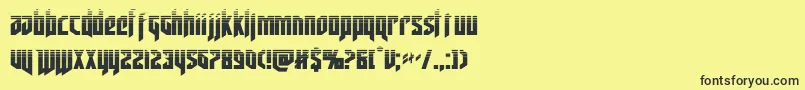 Czcionka deathsheadhalf – czarne czcionki na żółtym tle