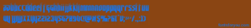 フォントdeathsheadhalf – 茶色の背景に青い文字