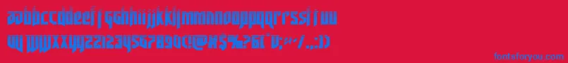 deathsheadhalf Font – Blue Fonts on Red Background