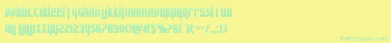 deathsheadhalf Font – Green Fonts on Yellow Background
