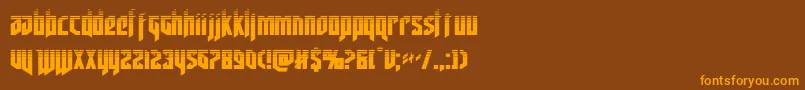 deathsheadhalf Font – Orange Fonts on Brown Background