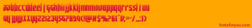 deathsheadhalf Font – Red Fonts on Orange Background